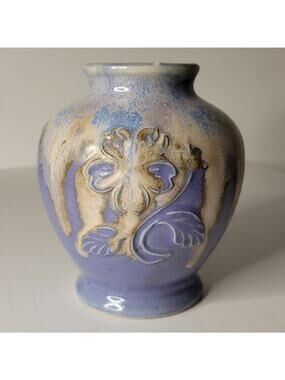 Vintage Purple-Brown Drip Glaze Vase